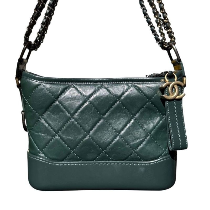 SAC CHANEL MINI GABRIELLE EN CUIR VERT