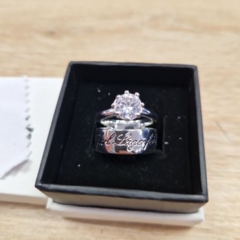 DOUBLE BAGUE KARL LAGERFELD T53