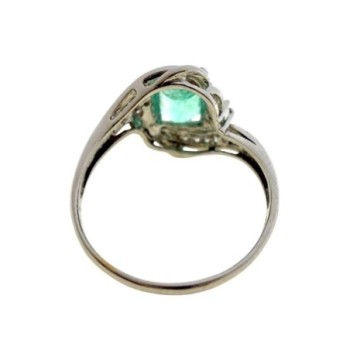 BAGUE PLATINE EMERAUDE 3.5 GRS