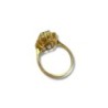 BAGUE OR JAUNE 18CT PIERRE VERTES 4.70GRS T52