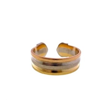 BAGUE CARTIER 3 ORS DOUBLE C 3.4GRS TAILLE 49 + DIAMANTS