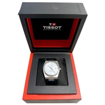 TISSOT PRX POWERMATIC 80 T137407A AUTOMATIC BLEU BRACELET CUIR SANS BOITE