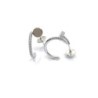 BOUCLES D'OREILLES CARTIER JUSTE UN CLOU PAVE OR BLANC 18K & DIAMANTS 4.50G