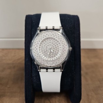 MONTRE SWATCH  LUSTROUS BLISS AVEC DIAMANTS AVEC CERTIFICAT DIAMANTS