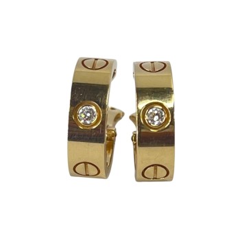 BOUCLES D'ORELLES CARTIER LOVE 1 DIAMANT FULLSET
