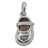 PENDENTIF BALLERINE OR BLANC 18 CT ET DIAMANTS 3.2 GR