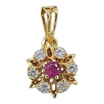 PENDENTIF MARGUERITE OR 18 CT 1.8 GR