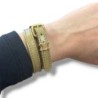 BRACELET CELINE EN CUIR KAKI