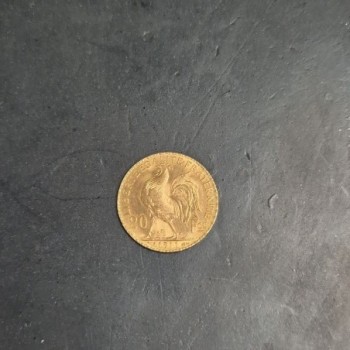 20 FRANCS FRANCAIS OR 21.6k 1911 6.45gr