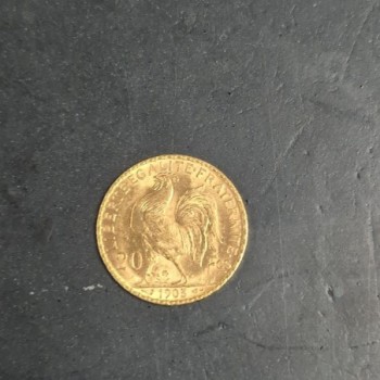 20 FRANCS FRANCAIS OR 21.6K 1903 6.45GR