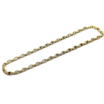 CHAINE EN OR BLANC ET JAUNE 14CT 17.38G 47CM