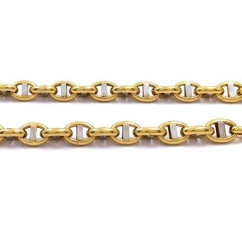CHAINE EN OR BLANC ET JAUNE 14CT 17.38G 47CM