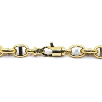CHAINE EN OR BLANC ET JAUNE 14CT 17.38G 47CM