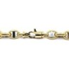 CHAINE EN OR BLANC ET JAUNE 14CT 17.38G 47CM