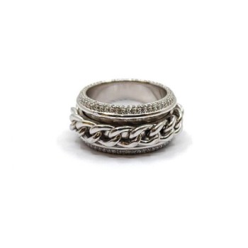 BAGUE PIAGET POSSESSION CHAINE OR BLANC 18CT 16.86G T.51