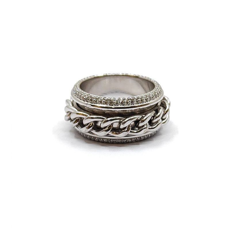 BAGUE PIAGET POSSESSION CHAINE OR BLANC 18CT 16.86G T.51