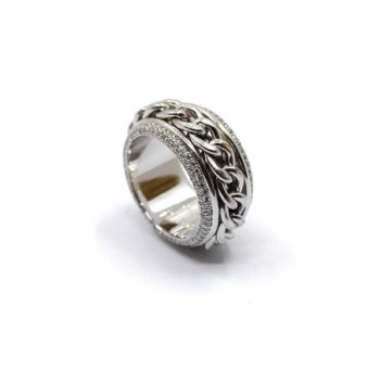 BAGUE PIAGET POSSESSION CHAINE OR BLANC 18CT 16.86G T.51
