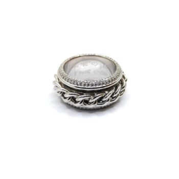 BAGUE PIAGET POSSESSION CHAINE OR BLANC 18CT 16.86G T.51