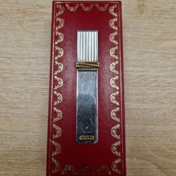 PINCE A CRAVATE CARTIER ARGENT ET OR 11.39GRS