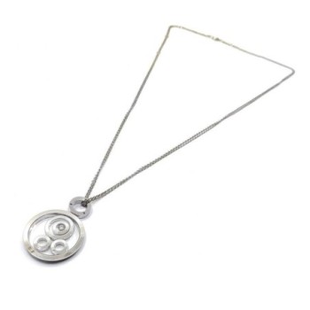 COLLIER CHOPARD SPIRIT HAPPY DIAMOND OR BLANC 18CT 30.27G L.60CM