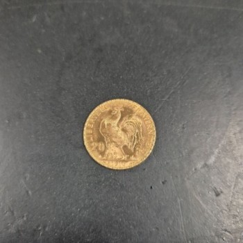 20 FRANCS FRANCAIS OR 21.6K 1910 6.44GR