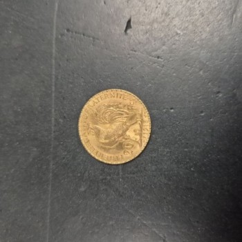 20 FRANCS FRANCAIS OR 21.6K 1913 6.46GR
