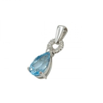 PENDENTIF OR 18K DTS/TOPAZE 1.24GR 2 CM