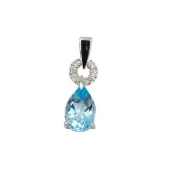 PENDENTIF OR 18K DTS/TOPAZE 1.24GR 2 CM