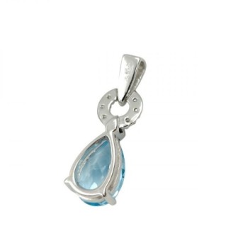 PENDENTIF OR 18K DTS/TOPAZE 1.24GR 2 CM
