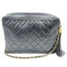 CHANEL VINTAGE CUIR D AGNEAU NOIR 27 X 20 X 7,5 CM DE 1993