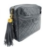 CHANEL VINTAGE CUIR D AGNEAU NOIR 27 X 20 X 7,5 CM DE 1993