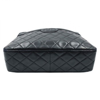 CHANEL VINTAGE CUIR D AGNEAU NOIR 27 X 20 X 7,5 CM DE 1993