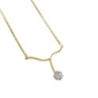 COLLIER OR 18K 3.70GR ZIRCON 42CM