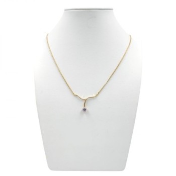 COLLIER OR 18K 3.70GR ZIRCON 42CM