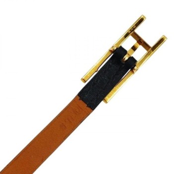 Bracelet Behapi Double Tour NOIR ET FAUVE 72 CM