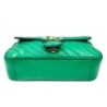SAC GUCCI GG MARMONT FLAP CUIR VERT 25 X 14 X 7 CM