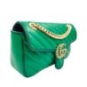 SAC GUCCI GG MARMONT FLAP CUIR VERT 25 X 14 X 7 CM