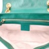 SAC GUCCI GG MARMONT FLAP CUIR VERT 25 X 14 X 7 CM
