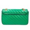 SAC GUCCI GG MARMONT FLAP CUIR VERT 25 X 14 X 7 CM