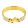 BRACELET CLIC H  HERMES EMAIL ET METAL DORE 12MM PM
