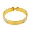 BRACELET CLIC H  HERMES EMAIL ET METAL DORE 12MM PM