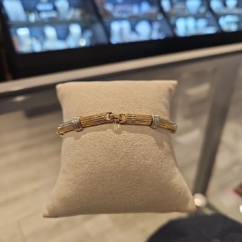 BRACELET CHRISTIAN DIOR PLAQUE OR VINTAGE