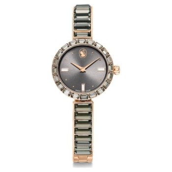 SWAROVSKI MONTRE BRACELET GRIS ET ROSE GOLD QUARTZ 25MM