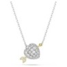 SWAROVSKI COLLIER IDYLLIA CŒUR BLANC RHODIE 45cm