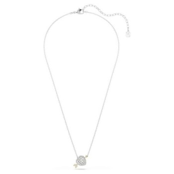 SWAROVSKI COLLIER IDYLLIA CŒUR BLANC RHODIE 45cm