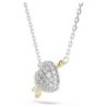 SWAROVSKI COLLIER IDYLLIA CŒUR BLANC RHODIE 45cm