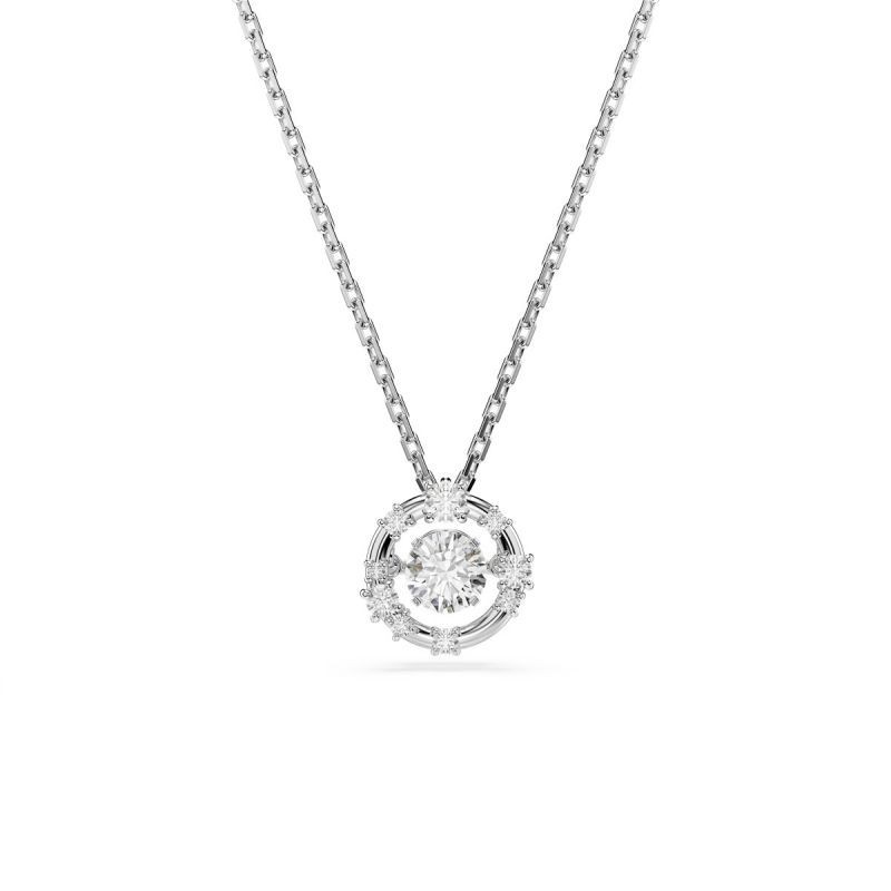 SWAROVSKI PENDENTIF CONSTELLA DANCING METAL RHODIÉ 38 45 CM ZIRCON