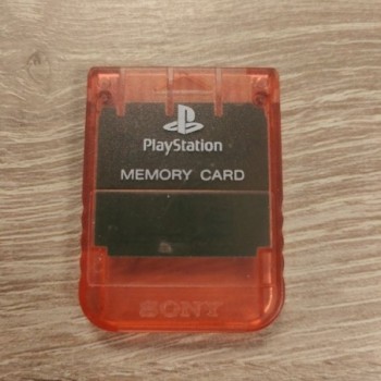 SONY CARTE MEMOIRE TRANSPARENT ROUGE -  PS1
