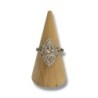 BAGUE STYLE MARQUISE OR BLANC T53 18CT 5.24grs DIAMANTS 0.45CT CERTIFICAT GEMMOLOGUE