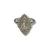 BAGUE STYLE MARQUISE OR BLANC T53 18CT 5.24grs DIAMANTS 0.45CT CERTIFICAT GEMMOLOGUE